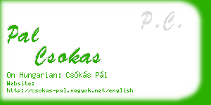 pal csokas business card